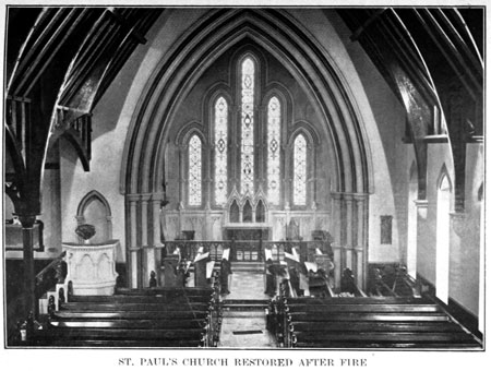 St Paul's church restored after the fire