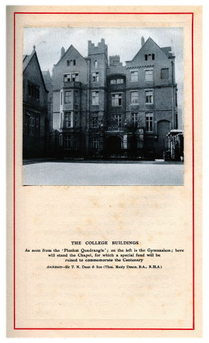 The College Buildings as seen from the 'Plunkett Quadrangle'