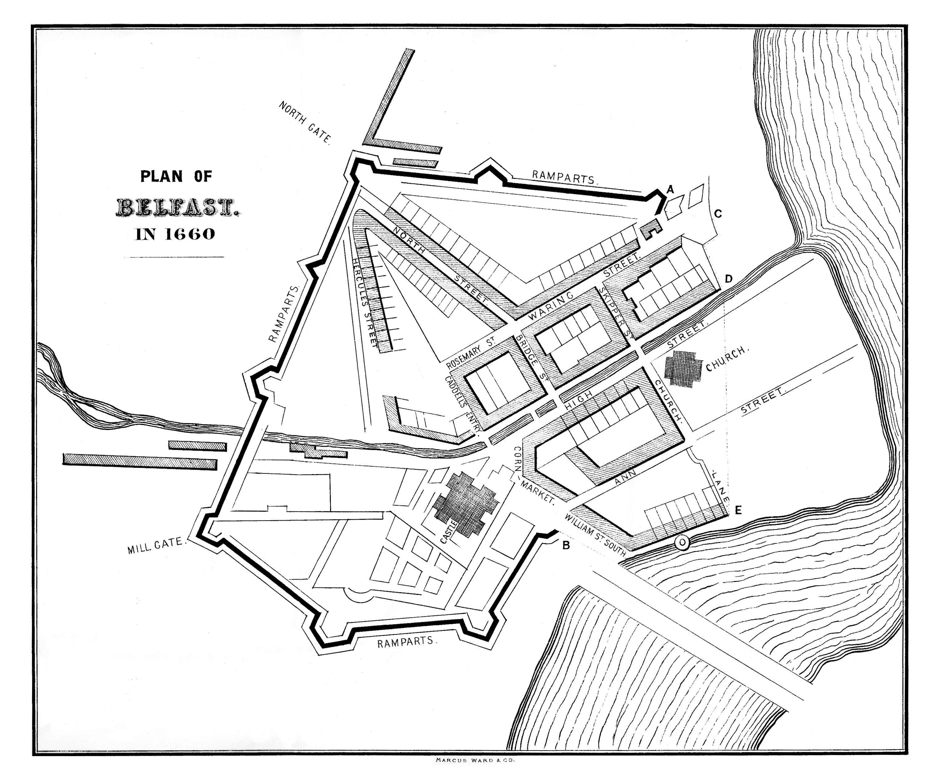 Plan of Belfast c1660