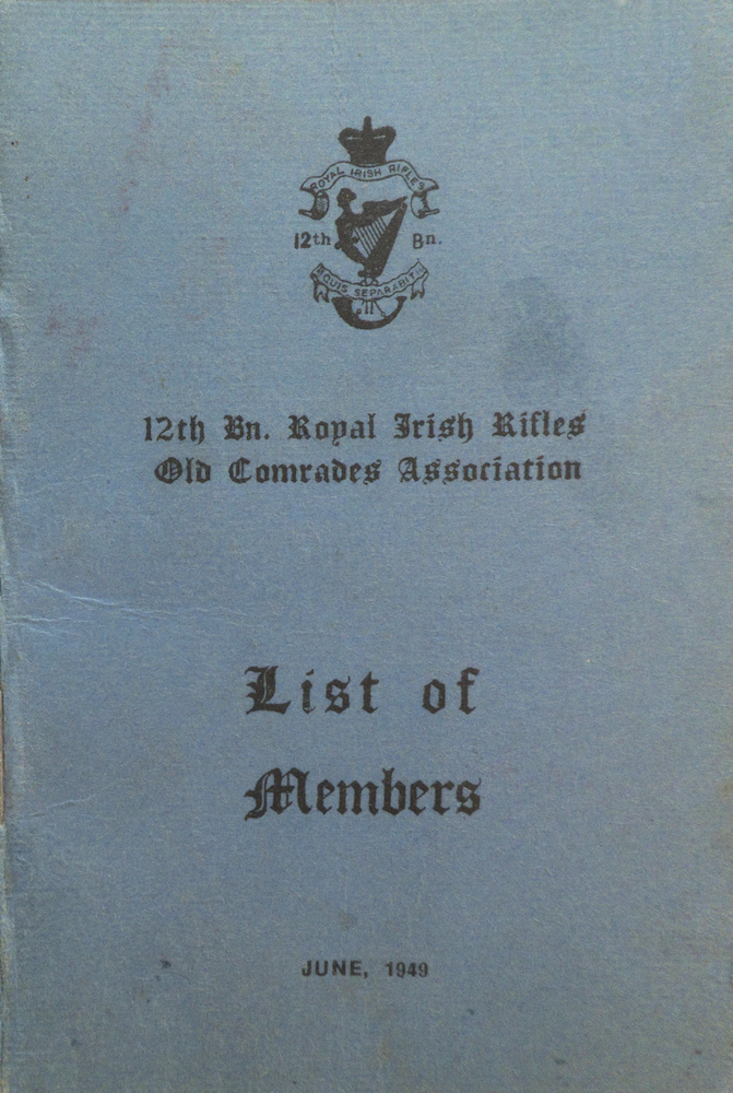 12th RIR Old Boys 1949 Cover