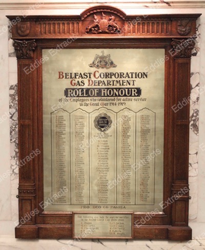 Belfast Corporation Gas Department War Memorial