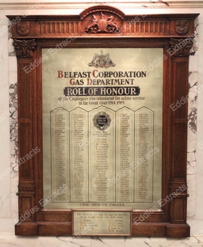 Belfast Corporation Gas Department War Memorial