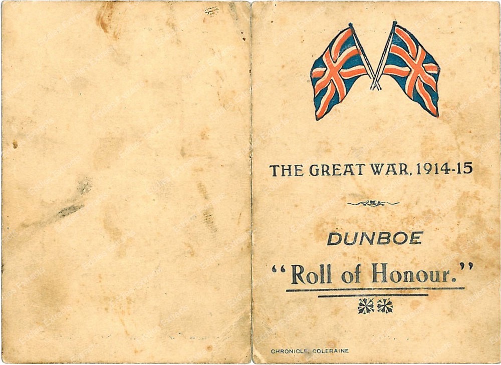 Dunboe Roll of Honour Front