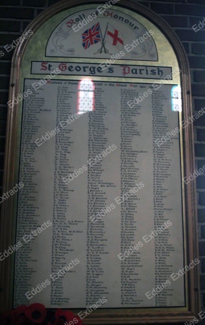 Great War Roll of Honour in St Georges', Dublin - Click to view larger image Great War Roll of Honour in St Georges', Dublin