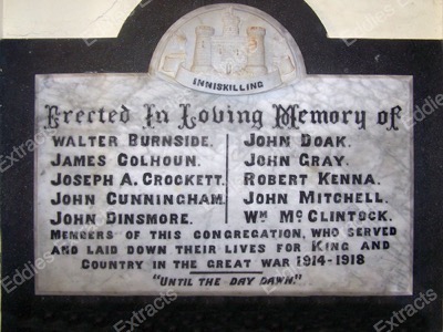 Ballyarnett Presbyterian Church War Memorial 1