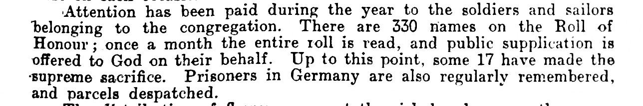 Shankill Road Mission in PCI Annual Reports 1916