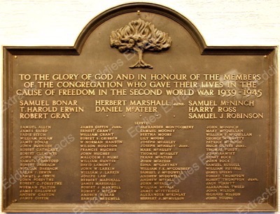 High Kirk Presbyterian Church Ballymena War Memorial