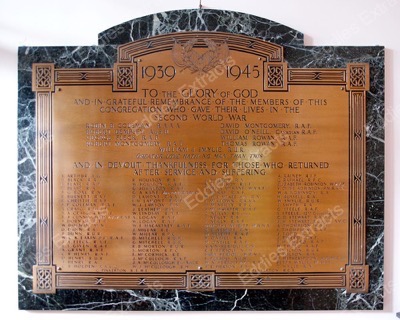 West Church, Ballymena, Presbyterian Church War Memorial