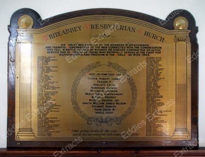 Whiteabbey Presbyterian Church War Memorial